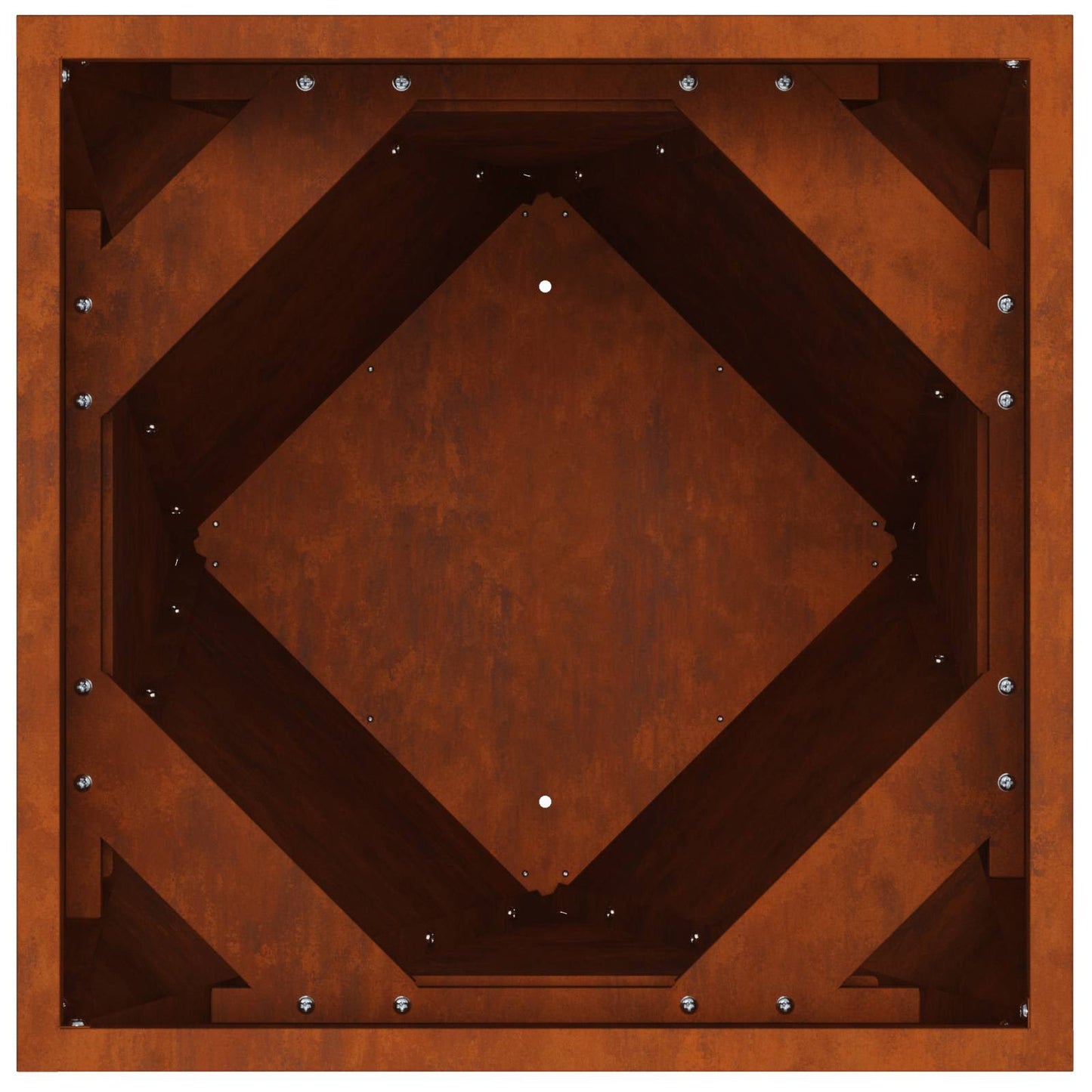 Utomhus Blomkruka Metall 2 pcs Rostig 40 x 40 x 75 cm