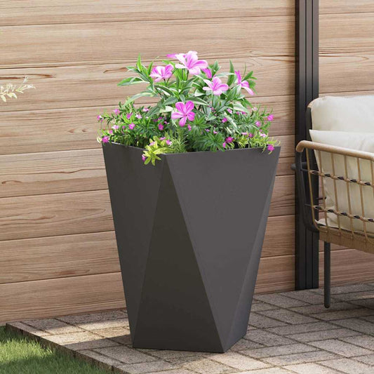 Utomhus Blomkruka Metall 2 pcs Svart 50 x 50 x 75 cm Stål