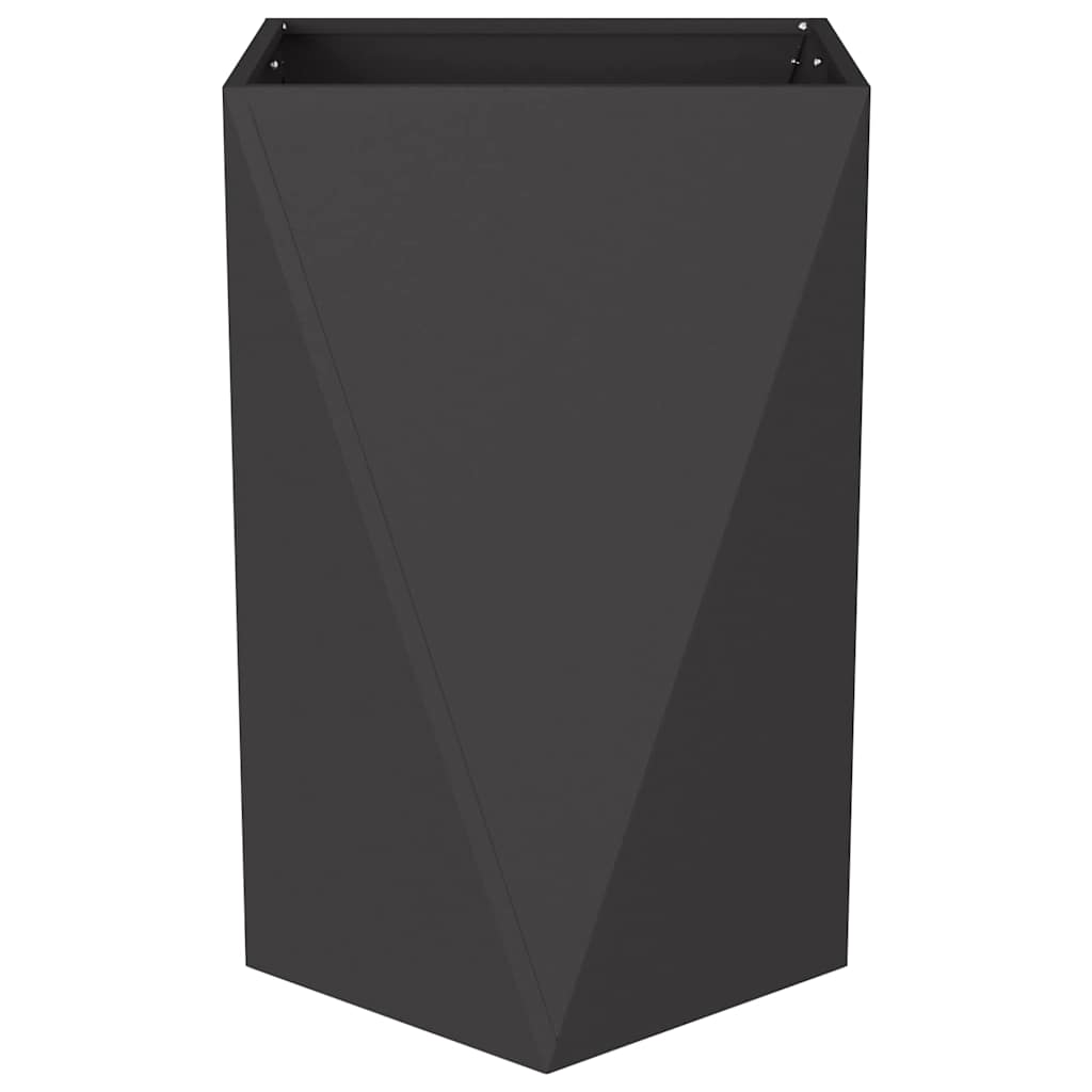 Utomhus Blomkruka Metall 2 pcs Svart 50 x 50 x 75 cm Stål