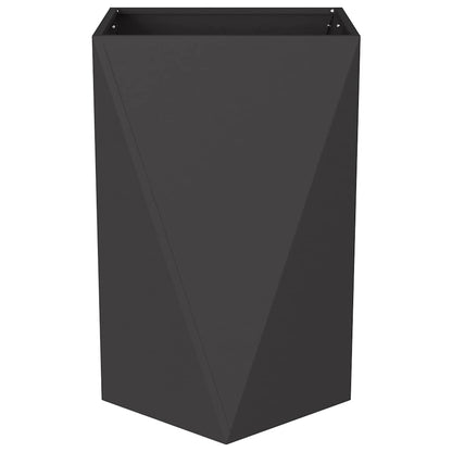 Utomhus Blomkruka Metall 2 pcs Svart 50 x 50 x 75 cm Stål