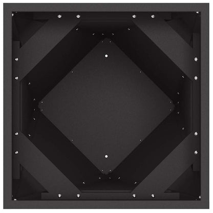 Utomhus Blomkruka Metall 2 pcs Svart 50 x 50 x 75 cm Stål