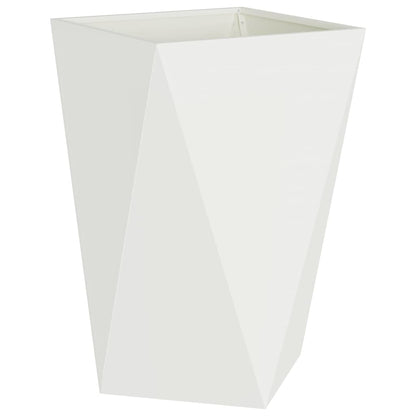 Utomhus Blomkruka Metall 2 pcs Vit 50 x 50 x 75 cm Stål