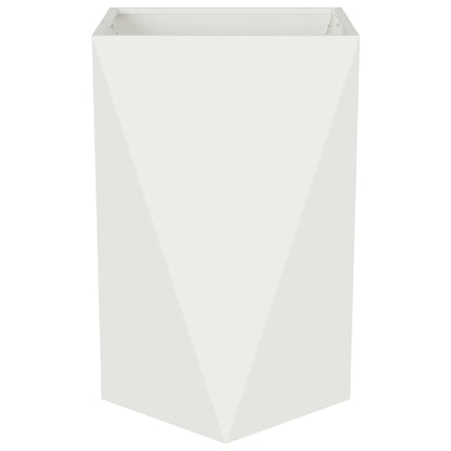 Utomhus Blomkruka Metall 2 pcs Vit 50 x 50 x 75 cm Stål