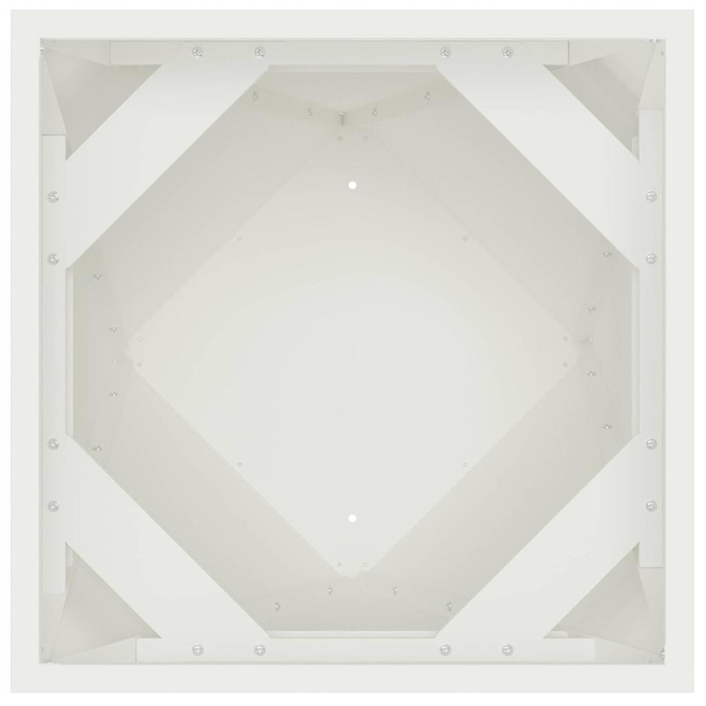 Utomhus Blomkruka Metall 2 pcs Vit 50 x 50 x 75 cm Stål