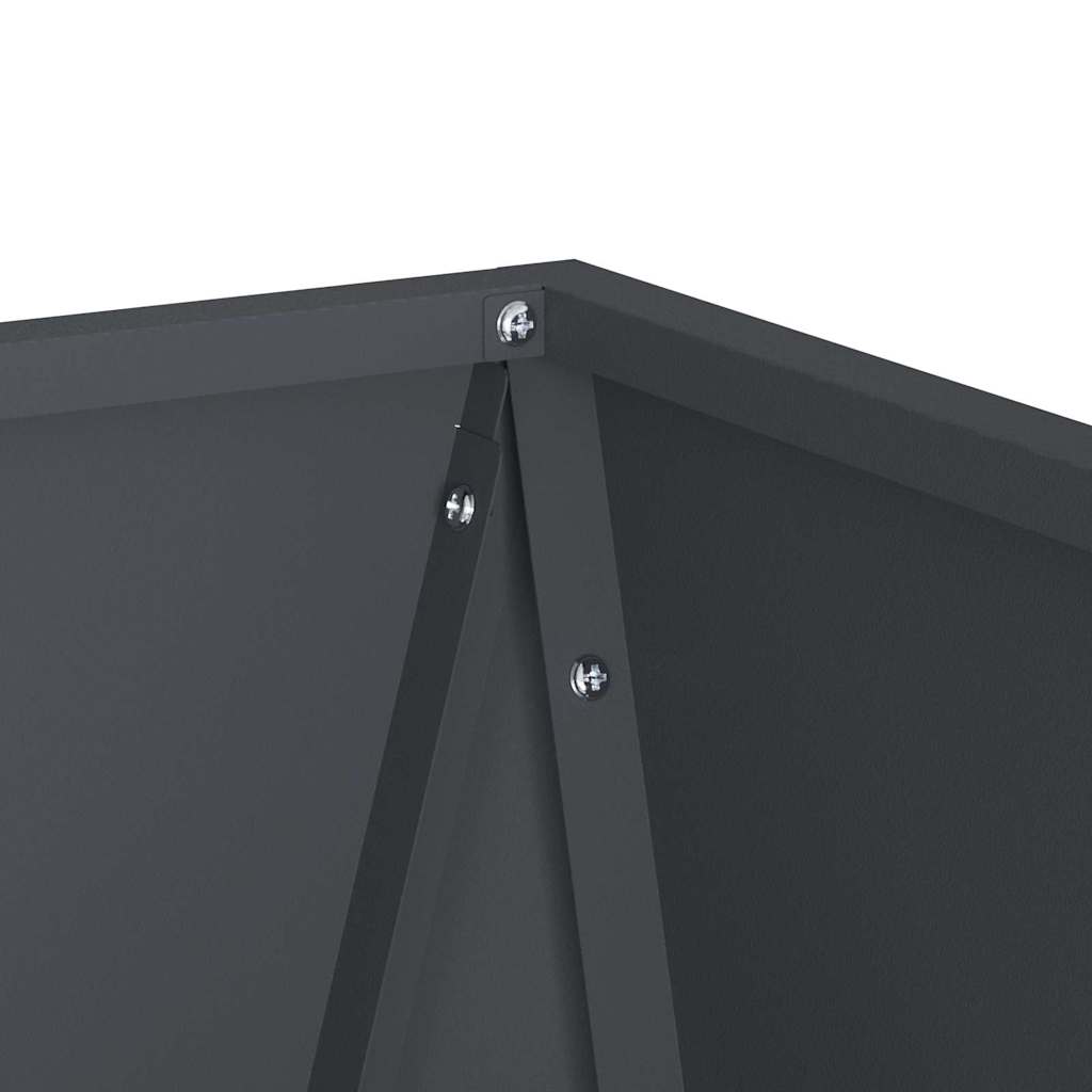 Utomhus Blomkruka Metall 2 pcs Antracit 50 x 50 x 75 cm Stål