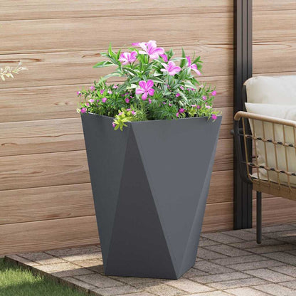 Utomhus Blomkruka Metall 2 pcs Antracit 50 x 50 x 75 cm Stål