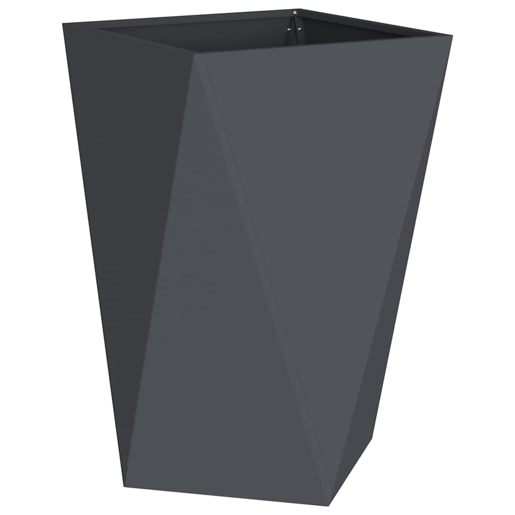Utomhus Blomkruka Metall 2 pcs Antracit 50 x 50 x 75 cm Stål