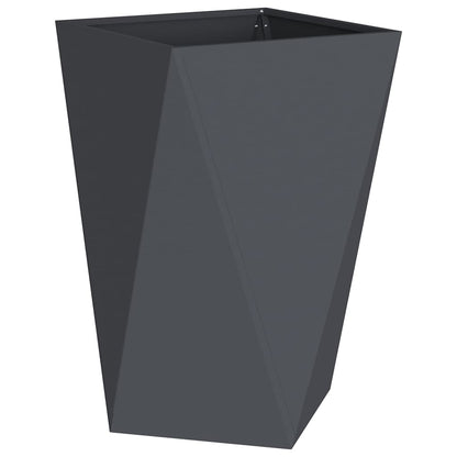 Utomhus Blomkruka Metall 2 pcs Antracit 50 x 50 x 75 cm Stål