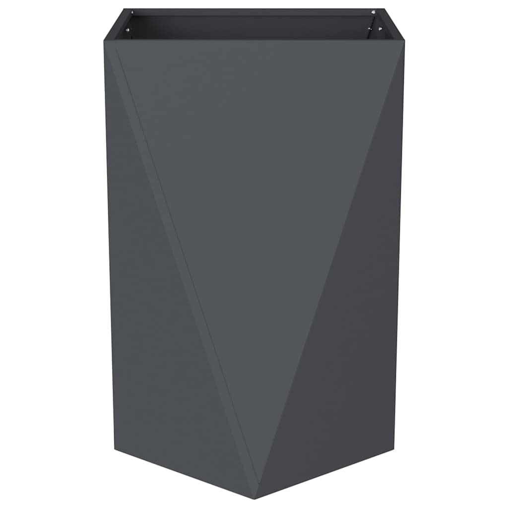Utomhus Blomkruka Metall 2 pcs Antracit 50 x 50 x 75 cm Stål