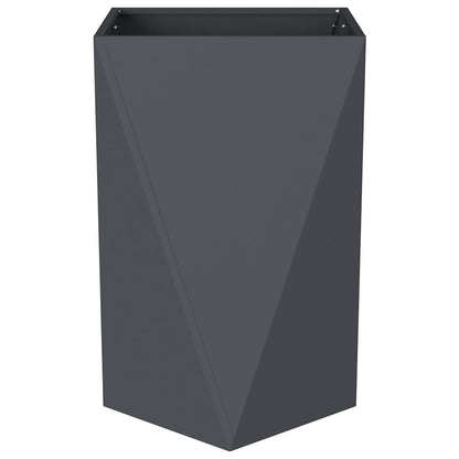 Utomhus Blomkruka Metall 2 pcs Antracit 50 x 50 x 75 cm Stål