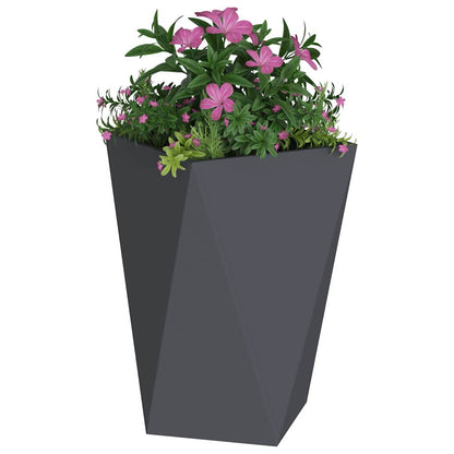 Utomhus Blomkruka Metall 2 pcs Antracit 50 x 50 x 75 cm Stål