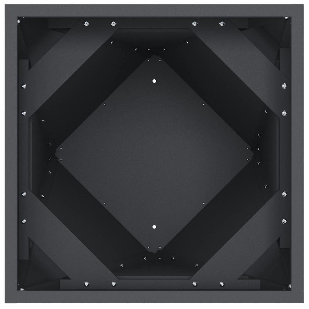 Utomhus Blomkruka Metall 2 pcs Antracit 50 x 50 x 75 cm Stål