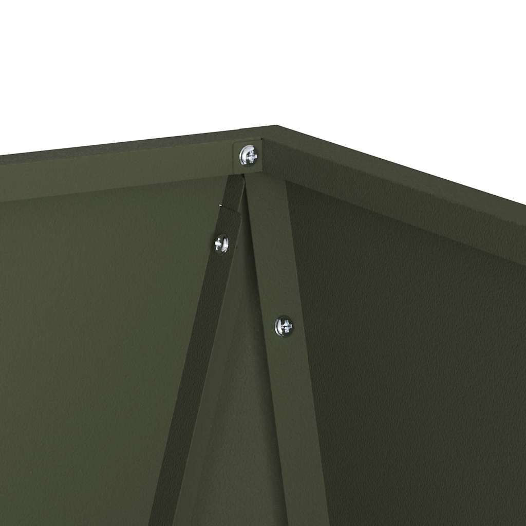 Utomhus Blomkruka Metall 2 pcs Olivgrön 50 x 50 x 75 cm Stål