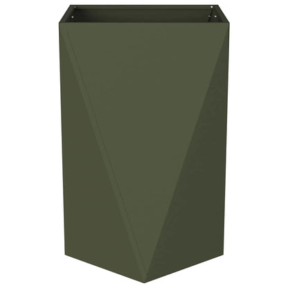 Utomhus Blomkruka Metall 2 pcs Olivgrön 50 x 50 x 75 cm Stål