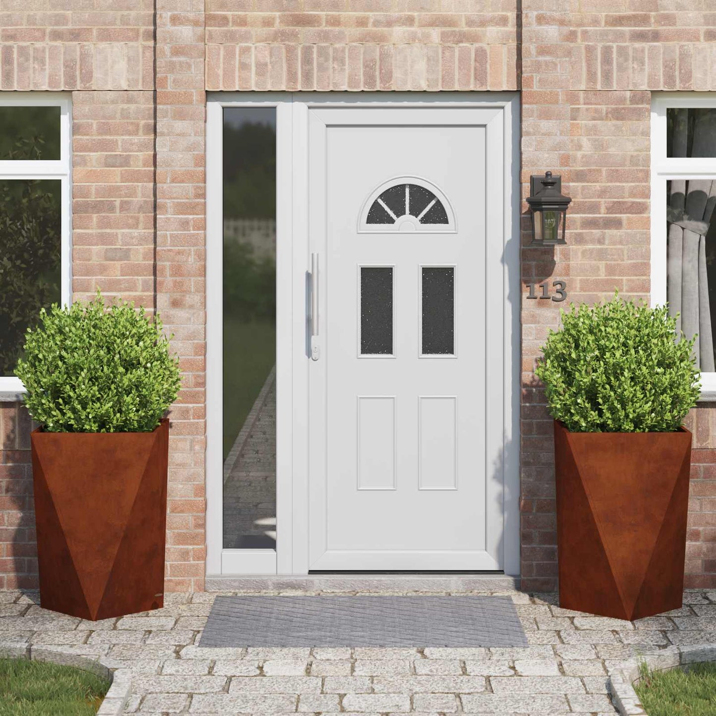 Utomhus Blomkruka Metall 2 pcs Rostig 50 x 50 x 75 cm
