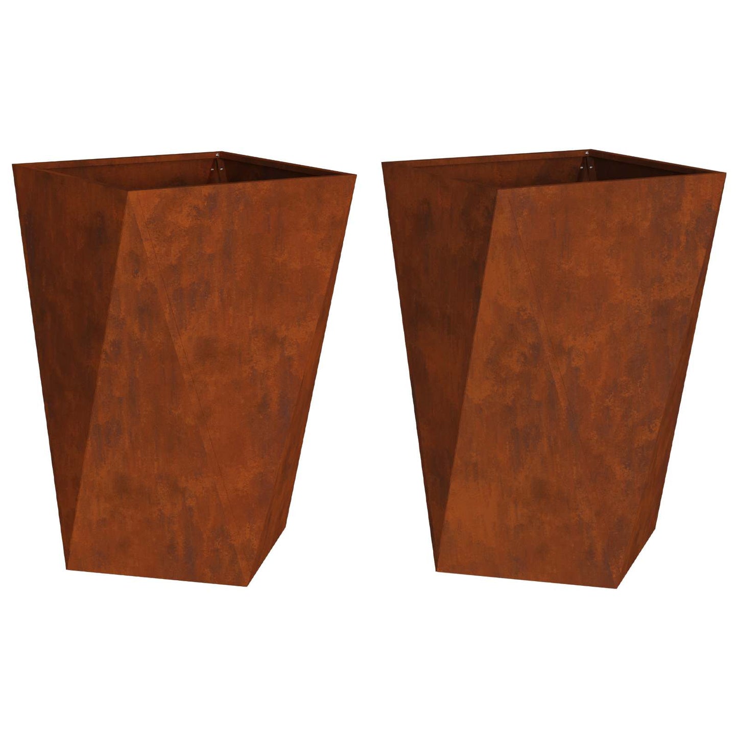 Utomhus Blomkruka Metall 2 pcs Rostig 50 x 50 x 75 cm