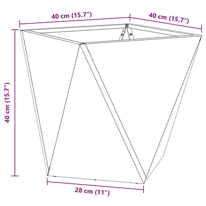 Utomhus Blomkruka Metall 2 pcs Olivgrön 40 x 40 x 40 cm Stål