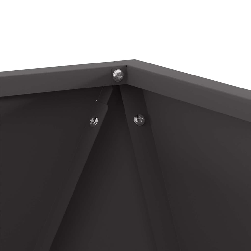 Utomhus Blomkruka Metall 2 pcs Svart 50 x 50 x 50 cm Stål