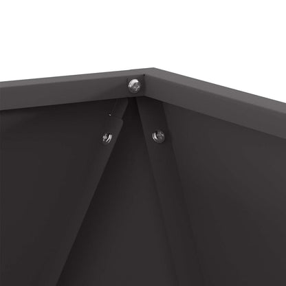 Utomhus Blomkruka Metall 2 pcs Svart 50 x 50 x 50 cm Stål