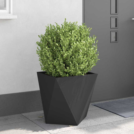 Utomhus Blomkruka Metall 2 pcs Svart 50 x 50 x 50 cm Stål