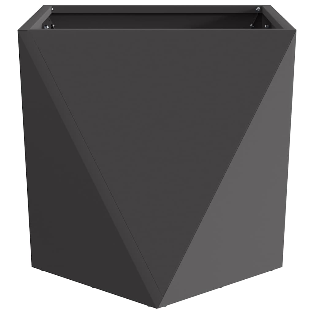 Utomhus Blomkruka Metall 2 pcs Svart 50 x 50 x 50 cm Stål