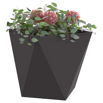 Utomhus Blomkruka Metall 2 pcs Svart 50 x 50 x 50 cm Stål