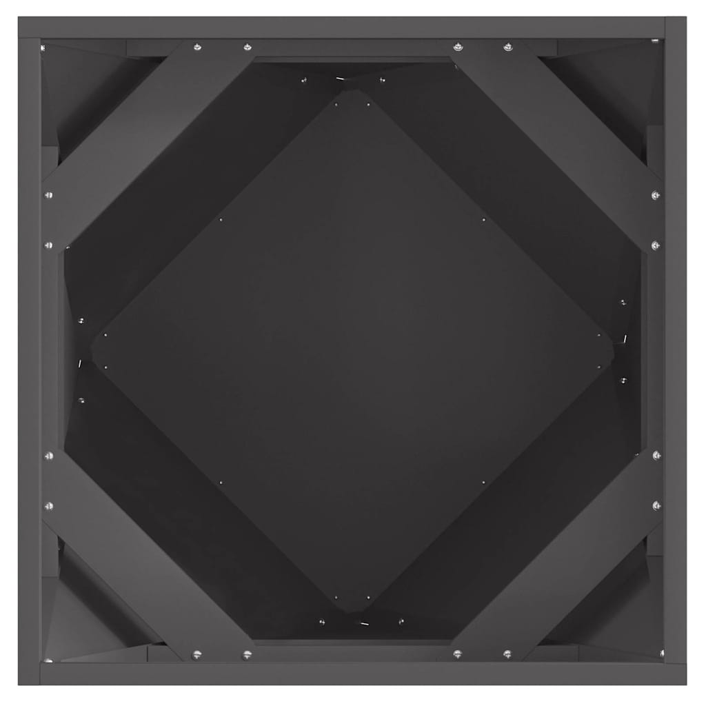 Utomhus Blomkruka Metall 2 pcs Svart 50 x 50 x 50 cm Stål