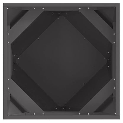 Utomhus Blomkruka Metall 2 pcs Svart 50 x 50 x 50 cm Stål