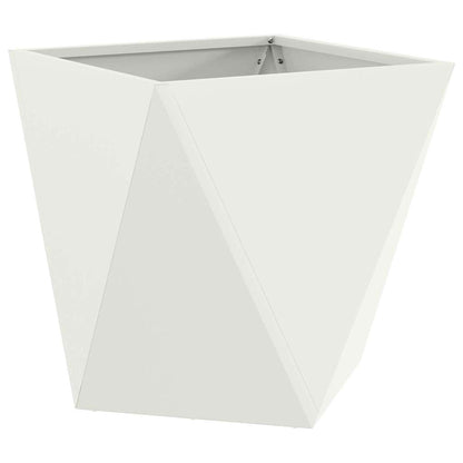 Utomhus Blomkruka Metall 2 pcs Vit 50 x 50 x 50 cm Stål