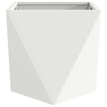 Utomhus Blomkruka Metall 2 pcs Vit 50 x 50 x 50 cm Stål
