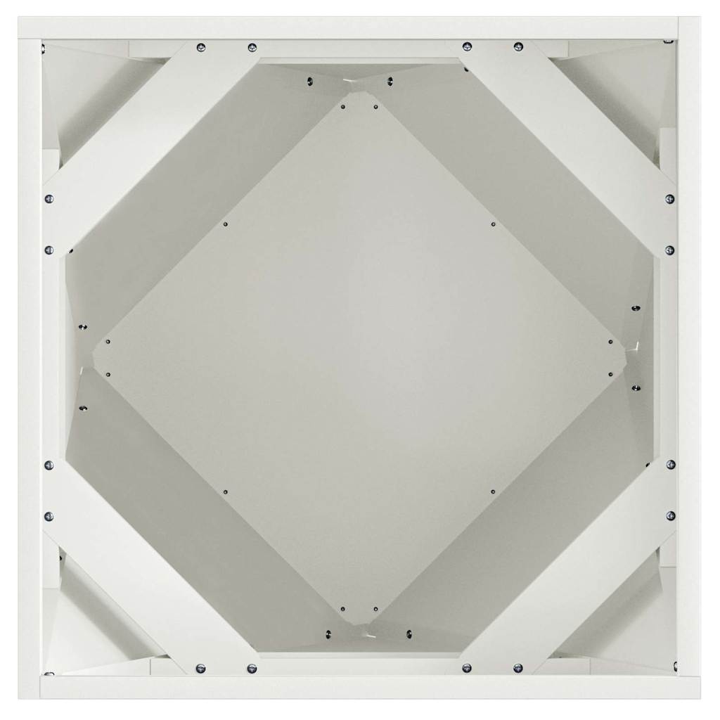 Utomhus Blomkruka Metall 2 pcs Vit 50 x 50 x 50 cm Stål