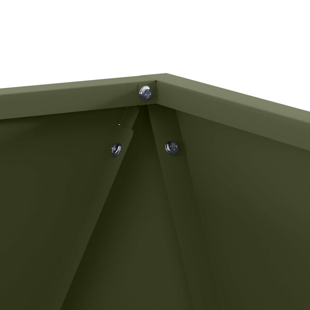 Utomhus Blomkruka Metall 2 pcs Olivgrön 50 x 50 x 50 cm Stål