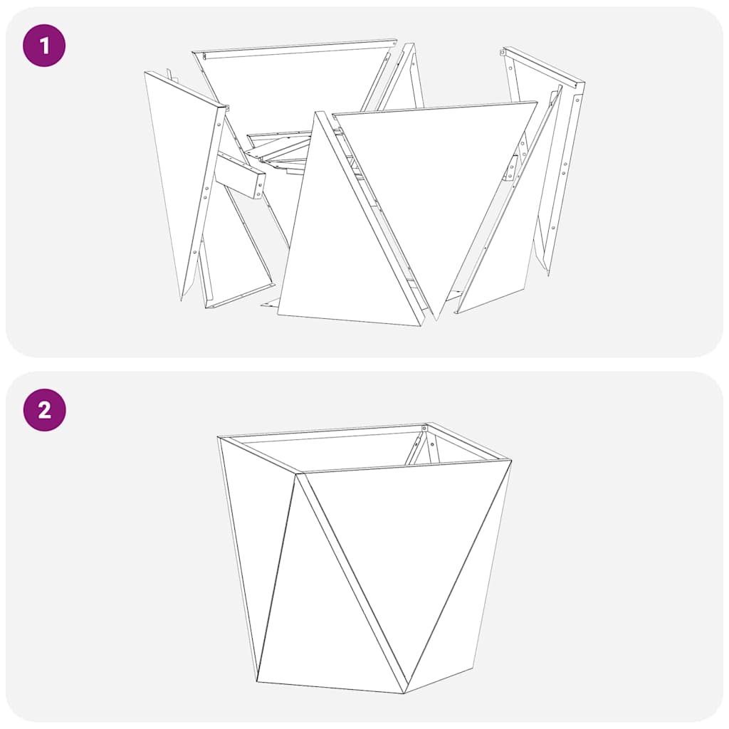 Utomhus Blomkruka Metall 2 pcs Olivgrön 50 x 50 x 50 cm Stål