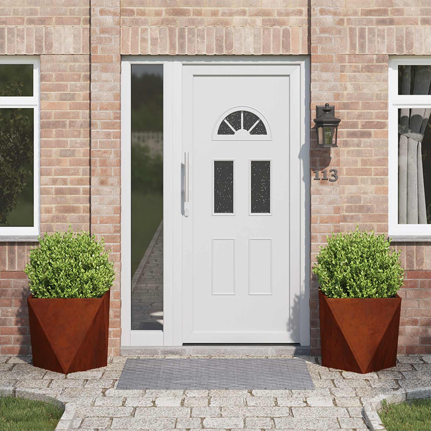 Utomhus Blomkruka Metall 2 pcs Rostig 50 x 50 x 50 cm