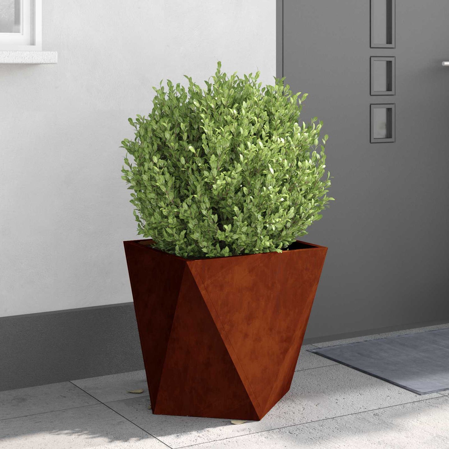 Utomhus Blomkruka Metall 2 pcs Rostig 50 x 50 x 50 cm
