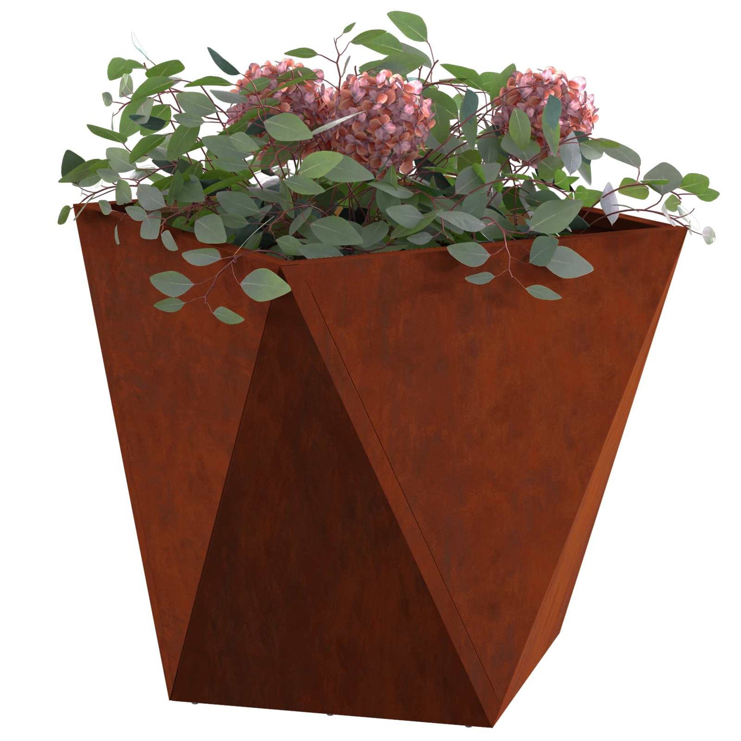 Utomhus Blomkruka Metall 2 pcs Rostig 50 x 50 x 50 cm