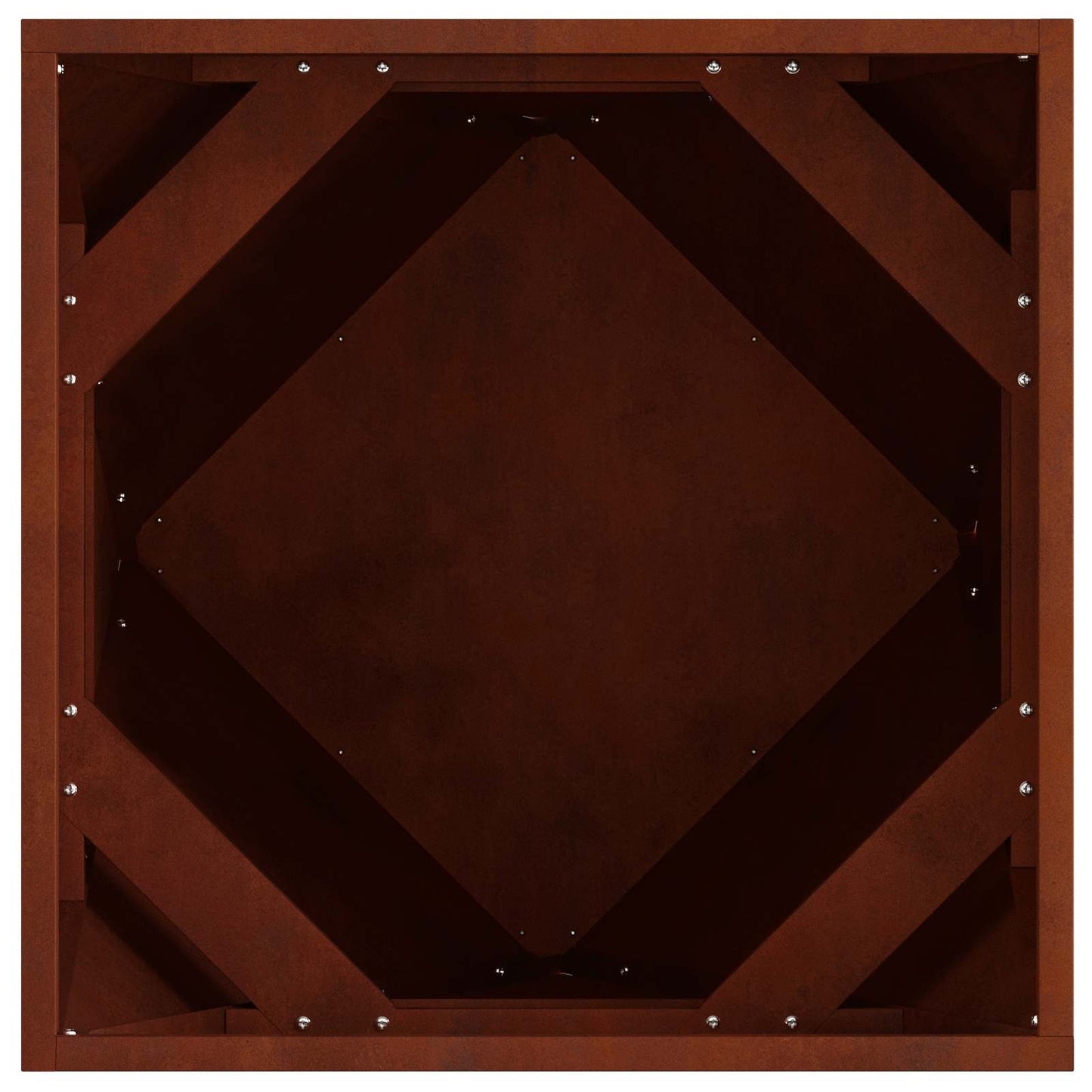 Utomhus Blomkruka Metall 2 pcs Rostig 50 x 50 x 50 cm