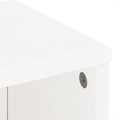 Sidoskåp 4 st "ODDA" vit 40x24x79 cm massiv trä furu