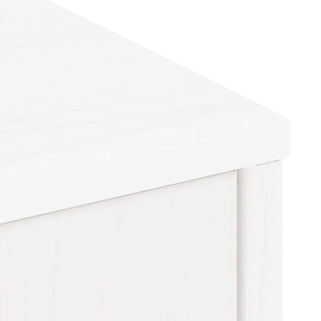 Sidoskåp 4 st "ODDA" vit 40x24x79 cm massiv trä furu