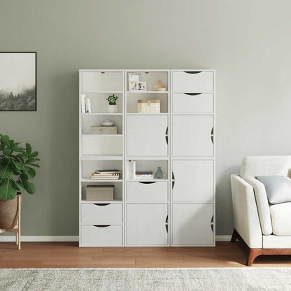 Skåp Vit 6 st "ODDA" 40x24x79 cm massivt Trä furu