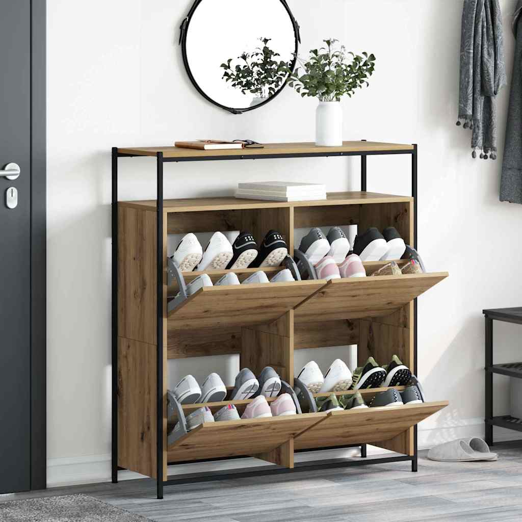 Skoskåp med hylla Artisan Ek 100 x 34 x 112 cm Konstruerat trä