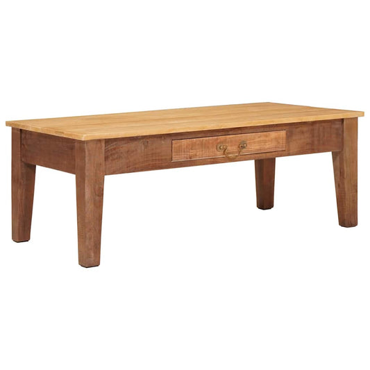 Soffbord Brun med låda 110 x 55 x 40 cm Massivt mangoträ