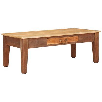 Soffbord Brun med låda 110 x 55 x 40 cm Massivt mangoträ