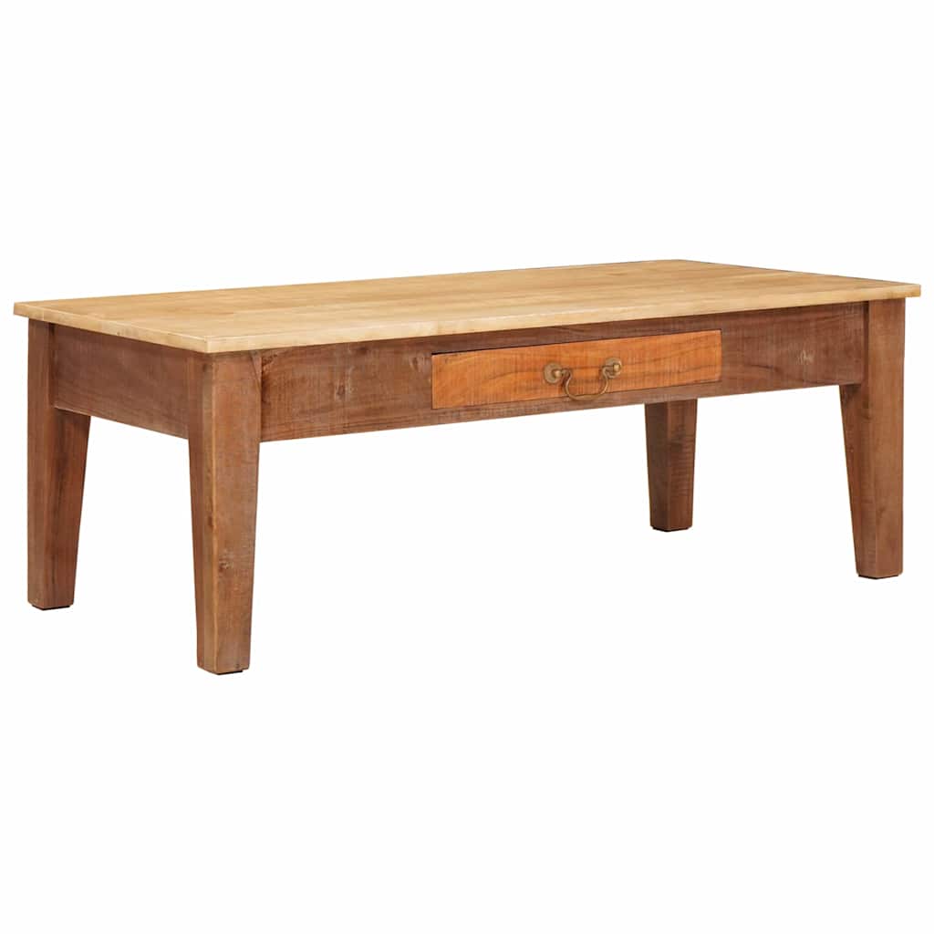 Soffbord Brun med låda 110 x 55 x 40 cm Massivt mangoträ