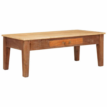 Soffbord Brun med låda 110 x 55 x 40 cm Massivt mangoträ