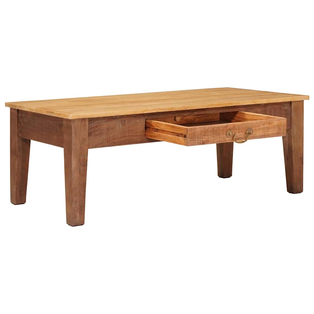 Soffbord Brun med låda 110 x 55 x 40 cm Massivt mangoträ