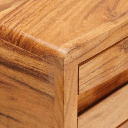 Avlastningsbord Konsollbord Brun med låda 110 x 30 x 80 cm Massivt Akaciaträ