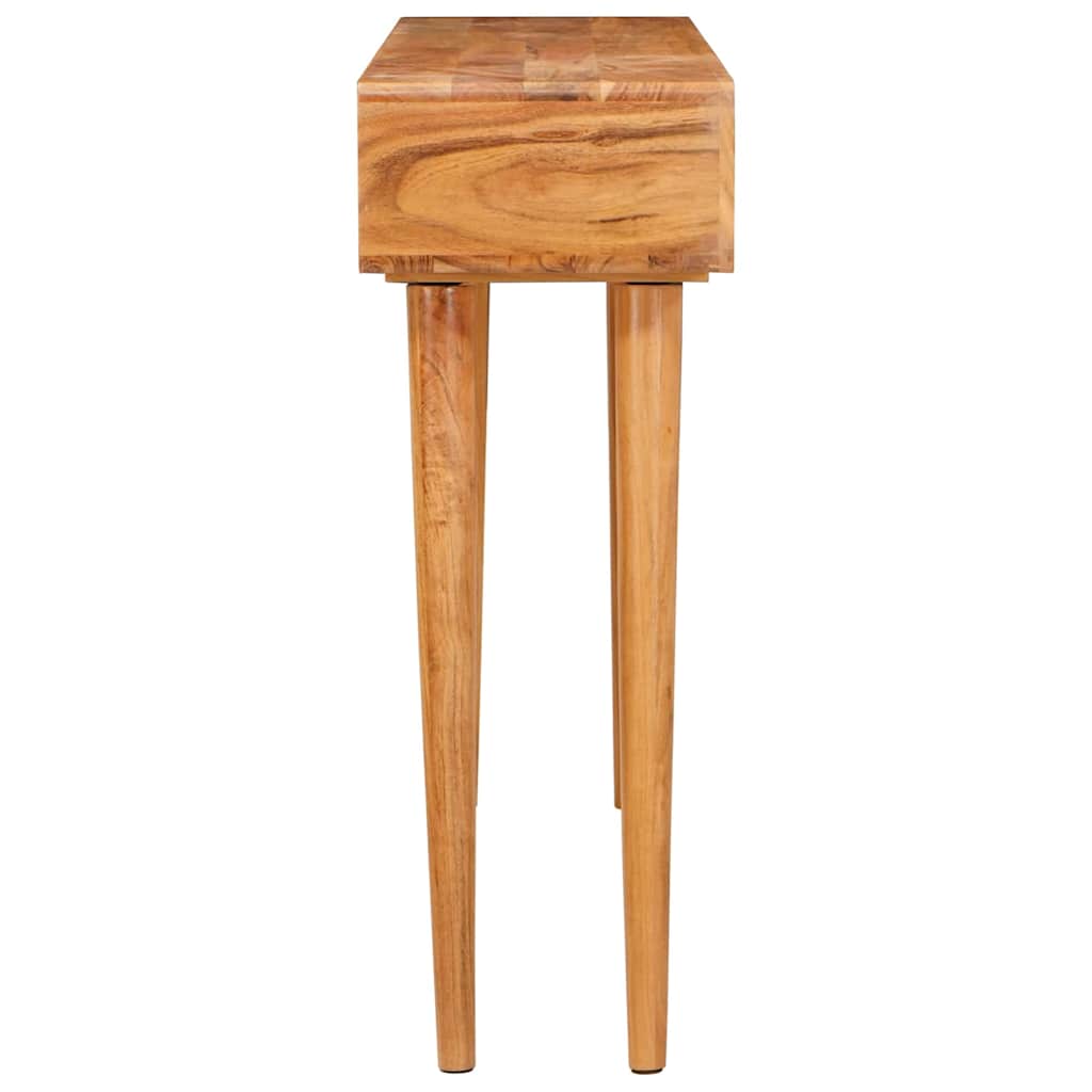 Avlastningsbord Konsollbord Brun med låda 110 x 30 x 80 cm Massivt Akaciaträ