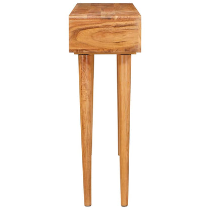 Avlastningsbord Konsollbord Brun med låda 110 x 30 x 80 cm Massivt Akaciaträ