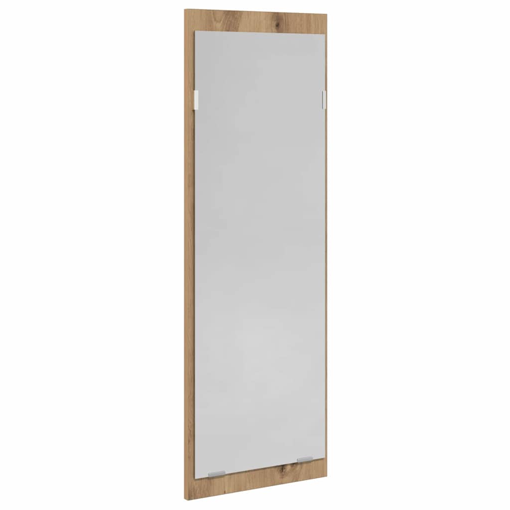 Hallmöbelset med låda med spegel 4 pcs Svart ek Konstruerat trä